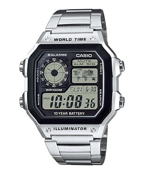 Casio Digital Mens Watch –AE-1200WHD-1AVDF